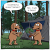 Cartoon: Camping Klos (small) by Arghxsel tagged hunde,katzen,haustier,hundeleine,gassi,gehen,meerschweinchen,hamster,baum,markieren