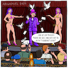 Cartoon: Super Magier (small) by Arghxsel tagged zauberer,magier,trick,illusionist,hut,zylinder,zauberstab,kaninchen,kartentricks,assistentin,sexy,frack,show,bühne