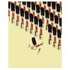 Cartoon: Royal Guard (small) by F L O tagged royalguard,monarchie,monarchy,greatbritain,könig,königin,king,queen,break,pause,feierabend,wine,wein,buch,book,relax,peace,frieden