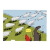 Cartoon: Schafwolken (small) by F L O tagged schäfer,schäferhund,schaf,schafe,weide,zaun,himmel,hüter,hüten,aufpassen,entkommen,springen,wolken,blau,wiese,mist,stab,aufsicht,flucht,herde,herdentrieb