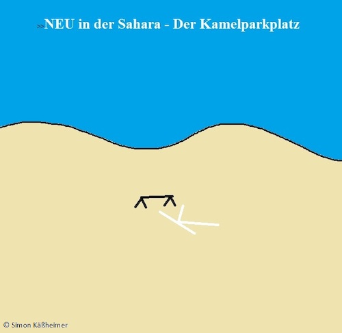 Cartoon: Erst mal ein Kamel ... (medium) by Flymon tagged kamel,camel