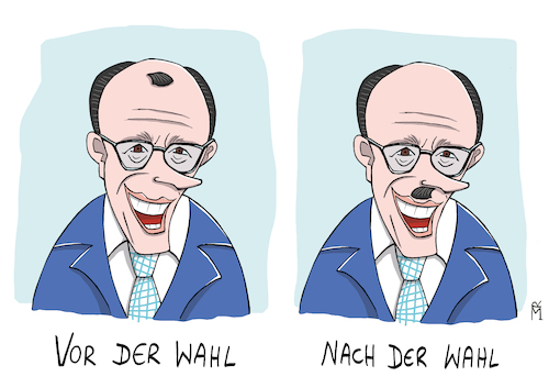 Cartoon: Friedrich Merz (medium) by Rebecca-Meyer tagged friedrich,merz,bundestagswahl,2025,cdu,migrationspolitik,asylpolitik,grenzkontrollen,abschiebungen,einwanderungsgesetz,fachkräfteeinwanderung,integration,flüchtlingspolitik,aufenthaltsrecht,einbürgerung,doppelte,staatsbürgerschaft,rückführungsoffensive,fluchtursachenbekämpfung,grenzsicherung,asylrechtsreform,flüchtlingskrise,2015,migrationsdebatte,europäische,schleuserkriminalität,arbeitsmarktintegration,sozialleistungen,für,migranten,innere,sicherheit,friedrich,merz,bundestagswahl,2025,cdu,migrationspolitik,asylpolitik,grenzkontrollen,abschiebungen,einwanderungsgesetz,fachkräfteeinwanderung,integration,flüchtlingspolitik,aufenthaltsrecht,einbürgerung,doppelte,staatsbürgerschaft,rückführungsoffensive,fluchtursachenbekämpfung,grenzsicherung,asylrechtsreform,flüchtlingskrise,2015,migrationsdebatte,europäische,schleuserkriminalität,arbeitsmarktintegration,sozialleistungen,für,migranten,innere,sicherheit