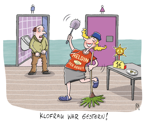 Cartoon: Kulturelle Aneignung (medium) by Rebecca-Meyer tagged held,der,arbeit,nostalgie,klofrau,ddr,staatliche,auszeichnung,deutschen,demokratischen,republik,ehrentitels,mit,urkunde,medaille,vergessene,heldinnen,einstellung,held,der,arbeit,nostalgie,klofrau,ddr,staatliche,auszeichnung,deutschen,demokratischen,republik,ehrentitels,mit,urkunde,medaille,vergessene,heldinnen,einstellung