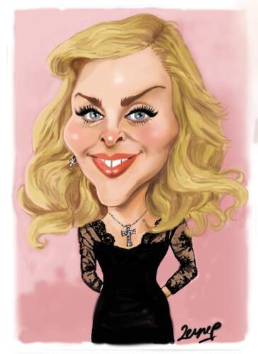 Cartoon: madonna (medium) by Zeynep Gargi tagged singer