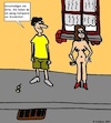 Cartoon: Zahnpasta am Mundwinkel... (small) by Stiftewürger tagged nacktheit,frau,mann,zahnpasta,nudismus,gesellschaft,ignoranz