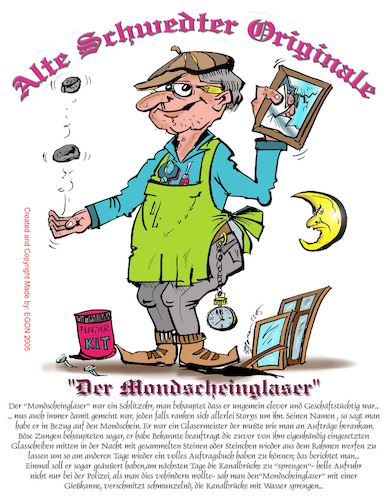 Cartoon: Alte Schwedter Originale III (medium) by Cartoon_EGON tagged stadtoriginale