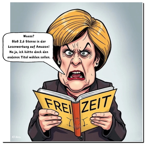 Cartoon: Frei.h.zeit (medium) by A Human tagged merkel,biographie,memoiren,autobiographie,freiheit,kanzlerin,bundeskanzlerin,literatur,spiegel,kritik,leser,leserkritik,weihnachten,deutschland,bücher,merkel,biographie,memoiren,autobiographie,freiheit,kanzlerin,bundeskanzlerin,literatur,spiegel,kritik,leser,leserkritik,weihnachten,deutschland,bücher