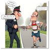 Cartoon: Besser ohne Messer (small) by A Human tagged neujahrslauf,laufen,berlin,berlinerisch,dialekte,mvz,messervorbotszone,läufer,schrittzähler,schrittmesser