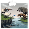 Cartoon: Der Problemwolf (small) by A Human tagged wolf,wölfe,tierschutz,eu,deutschland,abschuss,wwf,schafe,nutztiere,geschützt,europa,flinte,lupus