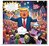 Cartoon: Donalds Freakshow (small) by A Human tagged trump,usa,count,countcount,muppet,muppetshow,freak,freakshow,numbers