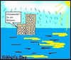 Cartoon: Blödsinn... (small) by Kritzelfreak1978 tagged blödsinn,klimawandel,klima,erde,gefahr,überflutung,meer,ozean