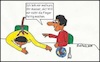 Cartoon: Messer leihen... (small) by Kritzelfreak1978 tagged messer,leihen,mord,wurst,senf,verbrechen,leiche,männer