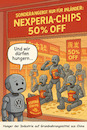N-ew-experience (small) Cartoon: N-ew-experience (small) by ArtyFicial tagged china,nexperience,chips,basis,basic,einfach,waffe,export,handel,trade,autobauer,ware,notwendig,technologie,massenmarkt,abhängigkeit,globalisierung,lieferketten,interdependenzen,wirkungen,handelskrieg