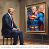 Cartoon: Trump - Official Portrait (small) by ArtyFicial tagged trump,president,47,superman