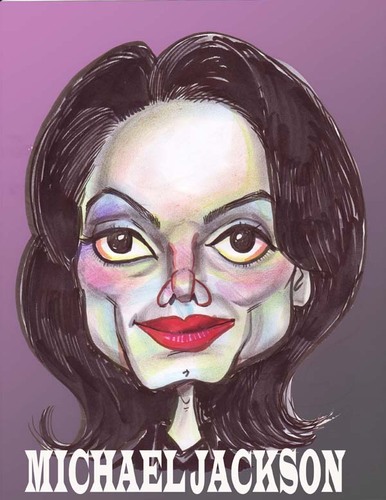 Cartoon: Caricature of Michael Jackson (medium) by Steve Nyman tagged caricature,of,michael,jackson