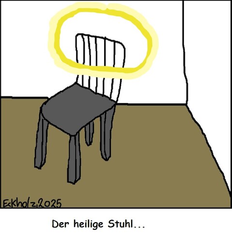 Cartoon: Der heilige Stuhl... (medium) by SMK tagged stuhl,heiligenschein,heiliger