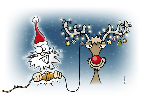 Cartoon: Besinnliches Fest (medium) by Rovey tagged weihnachten,rentier,rudi,rednose,santa,claus,weihnachtsmann,xmas,christmas,fest,weihnachtsfest,lichterkette,elektrisch,licht,besinnlichkeit,dekoration,stimmung,winter,dezember,weihnachten,rentier,rudi,rednose,santa,claus,weihnachtsmann,xmas,christmas,fest,weihnachtsfest,lichterkette,elektrisch,licht,besinnlichkeit,dekoration,stimmung,winter,dezember