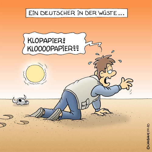 Cartoon: Ein Deutscher in der Wüste (medium) by Rovey tagged deutscher,deutsch,deutsche,klopapier,toilettenpapier,hamsterkauf,hamsterkäufe,vorrat,corona,coronakrise,pandemie,epidemie,infektion,verbraucher,verhalten,krise,typisch,wüste,sand,hitze,sonne,mensch,kriechen,schlapp,mangel,überleben,german,angst,deutscher,deutsch,deutsche,klopapier,toilettenpapier,hamsterkauf,hamsterkäufe,vorrat,corona,coronakrise,pandemie,epidemie,infektion,verbraucher,verhalten,krise,typisch,wüste,sand,hitze,sonne,mensch,kriechen,schlapp,mangel,überleben,german,angst