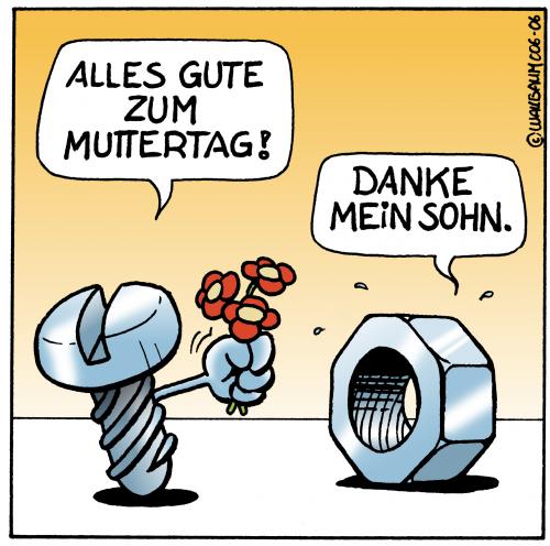 Cartoon: Muttertag (medium) by Rovey tagged mutter,tag,muttertag,schraube,blumen,muttertag,mutter,tag,schraube,blumen,geschenk,sohn,eltern,kinder,geste