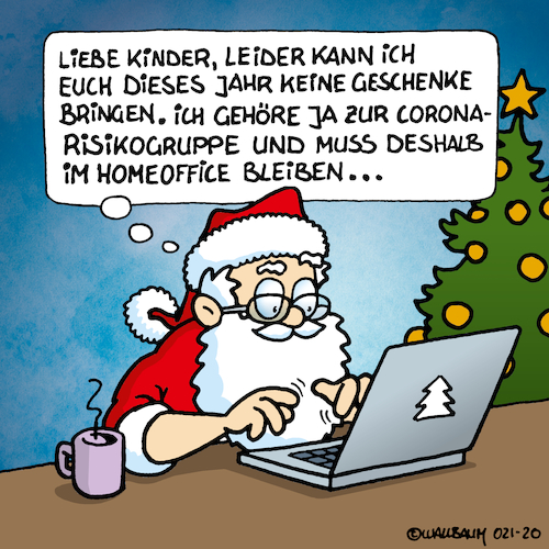 Cartoon: Weihnachtsmann im Homeoffice (medium) by Rovey tagged weihnachtsmann,santa,claus,homeoffice,risikogruppe,corona,covid,19,weihnachten,weihnachtsfest,2020,geschenke,laptop,schreiben,email,cartoon,wallbaum,weihnachtsmann,santa,claus,homeoffice,risikogruppe,corona,covid,19,weihnachten,weihnachtsfest,2020,geschenke,laptop,schreiben,email,cartoon,wallbaum