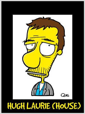 Cartoon: HUGH LAURIE -DR.HOUSE CARICATURE (medium) by QUEL tagged hugh,laurie,house,caricature