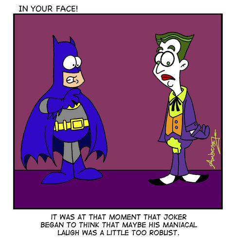 cute cartoon batman and joker