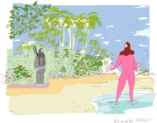 Cartoon: Burkini (medium) by gungor tagged movie