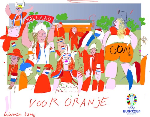 Dutch fans go viral By gungor | Sports Cartoon | TOONPOOL