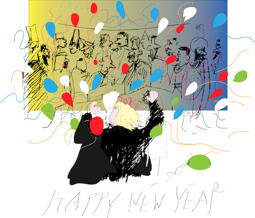 Happy New Year 2020 T By gungor | Media &amp; Culture Cartoon | TOONPOOL