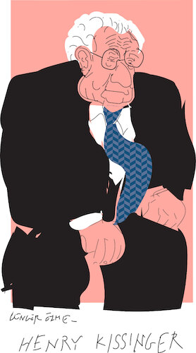 Cartoon: Henry A. Kissinger (medium) by gungor tagged 100,th,birthday,100,th,birthday