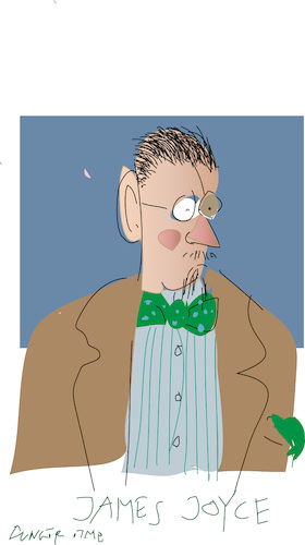 James Joyce By gungor | Famous People Cartoon | TOONPOOL