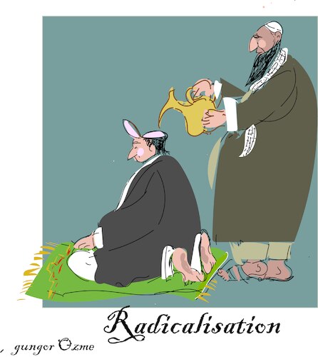 Cartoon: Radical dudes (medium) by gungor tagged radicalisation,radicalisation