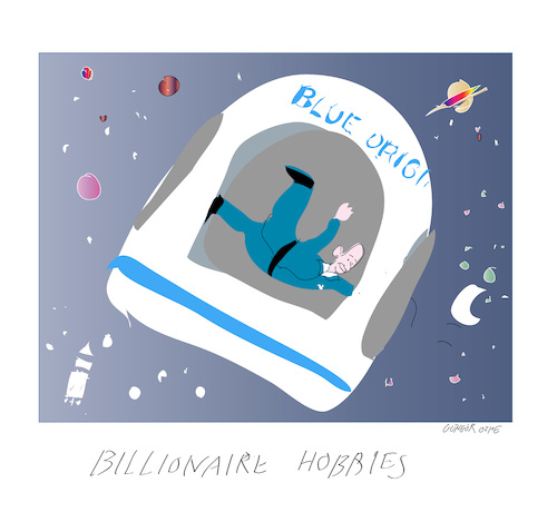 Cartoon: Richman and zero gravity (medium) by gungor tagged jeff,bezos,space,flight,jeff,bezos,space,flight