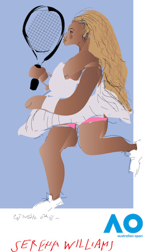 Cartoon: Serena Williams (medium) by gungor tagged tennis,tennis,serena,williams