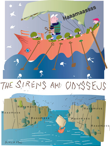 Cartoon: The adventure of Odysseus (medium) by gungor tagged the,adventure,of,odysseus,the,adventure,of,odysseus