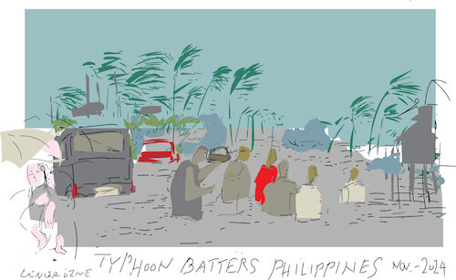 Cartoon: Typhoon in the Philippines (medium) by gungor tagged ttyphoons,in,the,philippines,ttyphoons,in,the,philippines