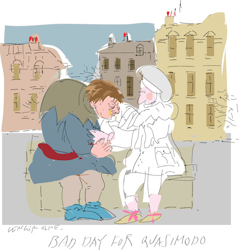 Cartoon: Worst day for Quasimodo (medium) by gungor tagged france,france