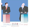 Cartoon: US VP debate  2024 (small) by gungor tagged presidential,debate,2024