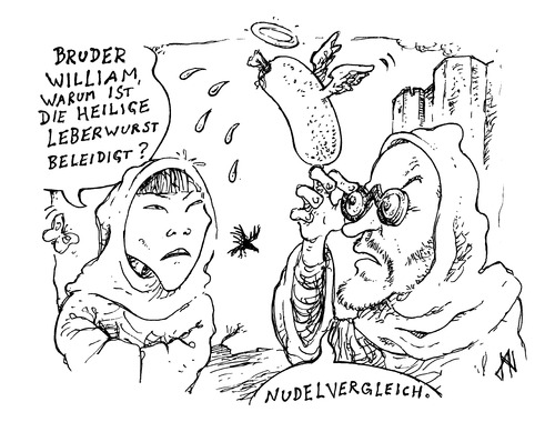 Cartoon: heilige Leberwurst (medium) by JP tagged paisios,elder,gerontas,pastitsios,blasphemie,golden,dawn,griechenland,leberwurst,beleidigt,umberto,ecco,rose,nudeln,paisios,elder,gerontas,pastitsios,blasphemie,golden,dawn,griechenland,leberwurst,beleidigt,umberto,ecco,rose,nudeln