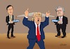 Cartoon: Trump gesteuert (small) by ESchröder tagged trump donald usa präsident jared krushner schwiegersohn steve bannon politikberater