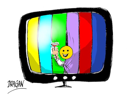 Cartoon: 21 de noviembre-Dia Mundial de l (medium) by Dragan tagged 21,de,noviembre,dia,mundial,la,tv