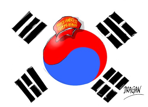 Cartoon: Corea del Sur-ley marcial (medium) by Dragan tagged corea,del,sur,ley,marcia,yoon,suk,yeoll