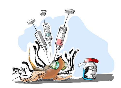 Cartoon: Dia Mundial de la Malaria (medium) by Dragan tagged malaria