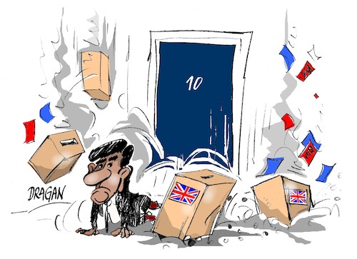 Cartoon: Reino Unido-Rishi Sunak (medium) by Dragan tagged reino,unido,rishi,sunak