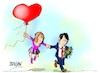 Cartoon: El Dia de San Valentin (small) by Dragan tagged el,dia,de,san,valentin