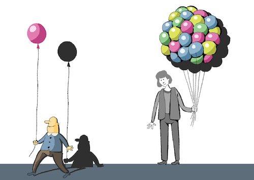 Cartoon: Balloon Seller... (medium) by berk-olgun tagged balloon,seller