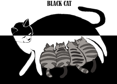 Cartoon: Black Cat... (medium) by berk-olgun tagged black,cat