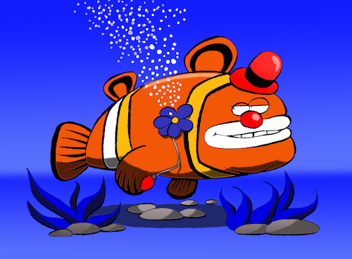 Cartoon: Clownfish... (medium) by berk-olgun tagged clownfish