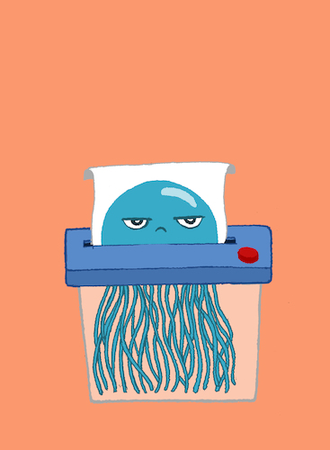 Cartoon: Paper Shredder.... (medium) by berk-olgun tagged jellyfish