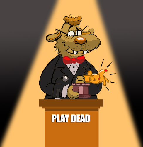 Cartoon: Play Dead... (medium) by berk-olgun tagged play,dead